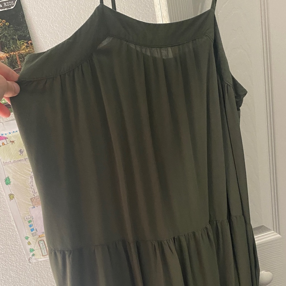 Chic Olive Green Sleeveless Dress